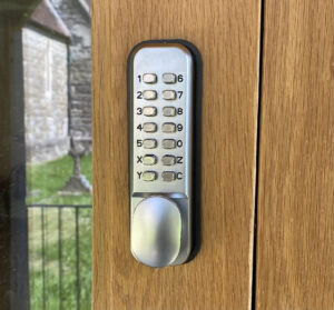 digital lock on door